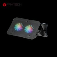 Fantech NC14 | Notebook Cooler with Phone Holder | Height Adjustable Design | Efficient Dual 125mm Cooling Fans | 800-1000 RPM Speed | RGB Rainbow Lighting | Enhanced Airflow Performance